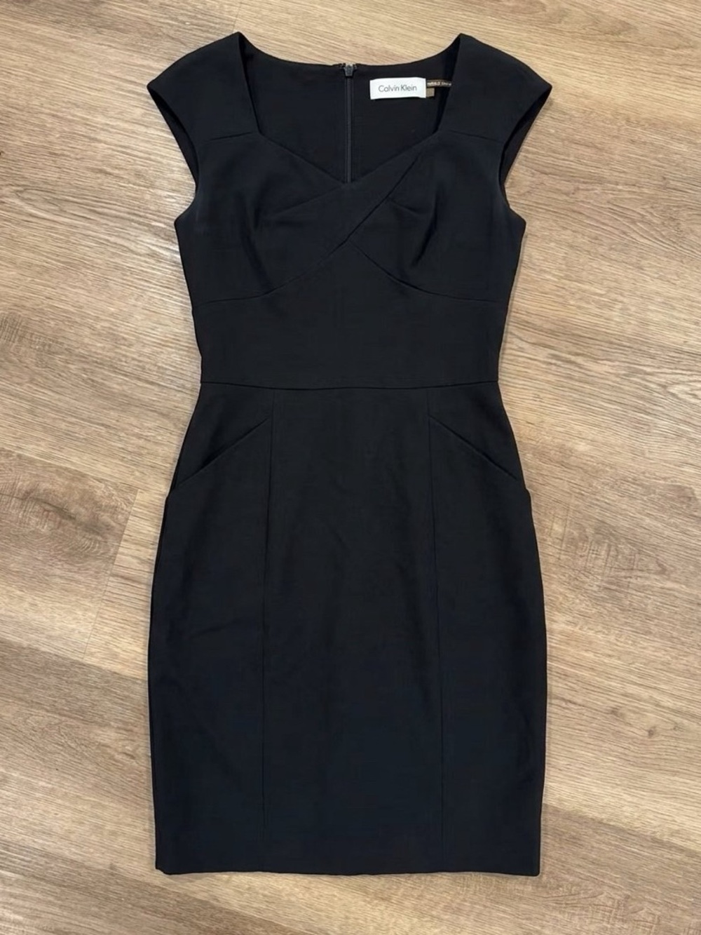 Calvin Klein | Vintage | Criss-Cross Sweetheart Neckline Sheath Dress | 4